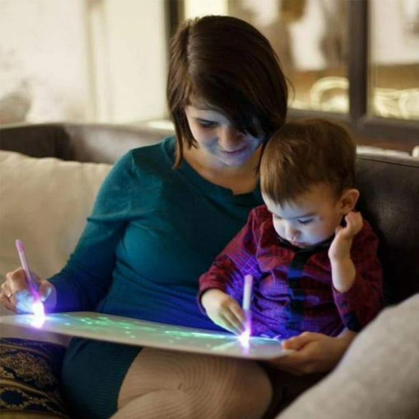 2019 New Kids Glowing Paint Glow Light Tablet Draw With Light Fun Developing Toy